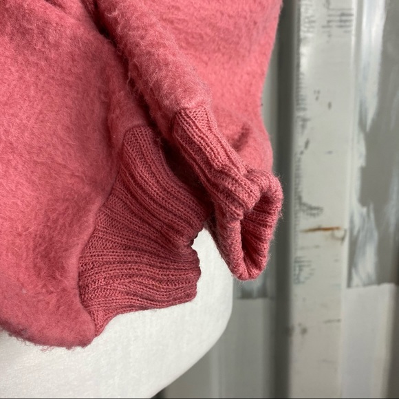 Vintage Wool Bright Pink Ribbon Tie Sweater S - Picture 7 of 10